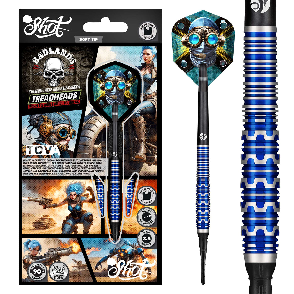 Shot Badlands Darts - Welche Spitze - 90% Tungsten - Tova