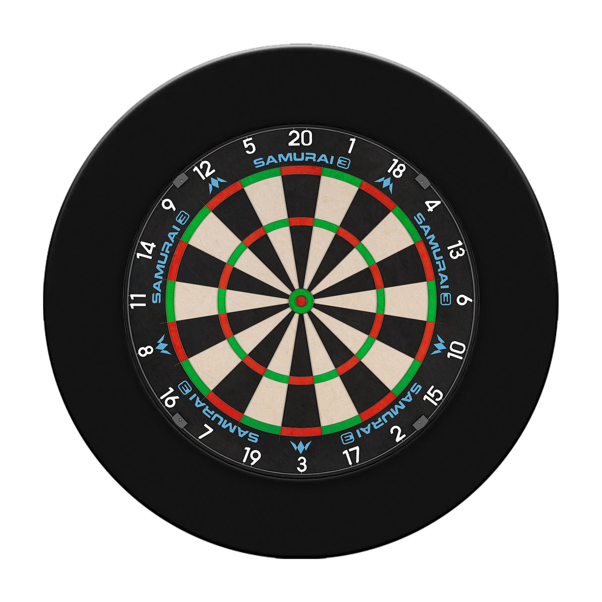 Mission Samurai 3 Dartboard Set - Dartboard & Schwarzer Surround