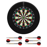 Mission Samurai 3 Dartboard Set - Dartboard, Schwarzer Surround, Torus 120 Licht & 2 Sets Messing Darts