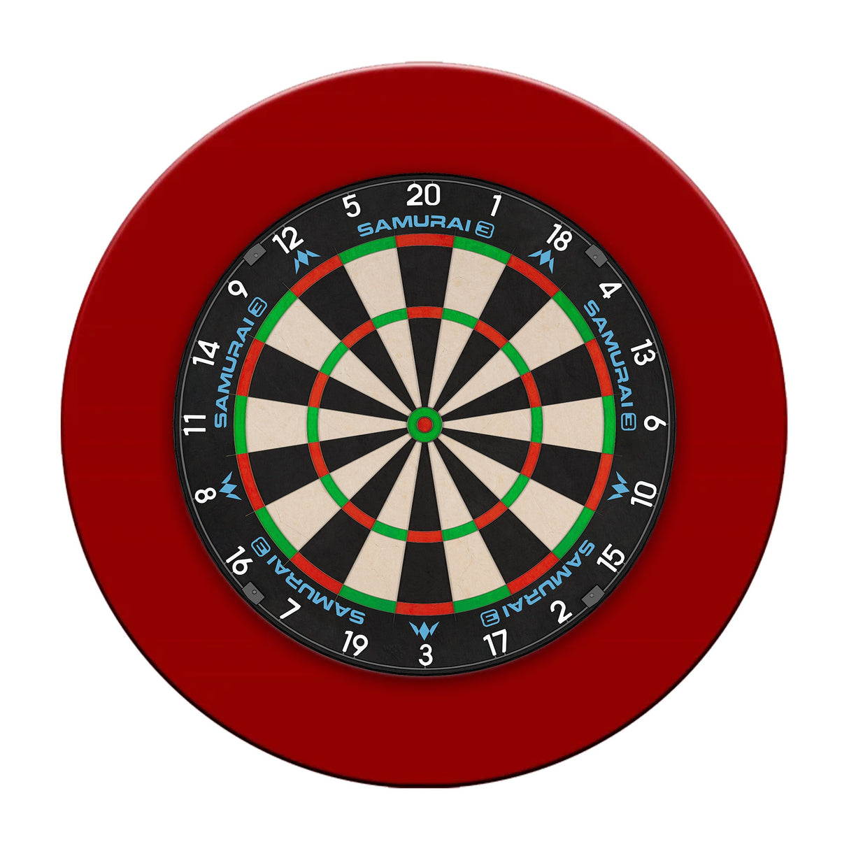 Mission Samurai 3 Dartboard Set - Dartboard & Rote Umrandung