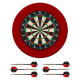 Mission Samurai 3 Dartboard Set - Dartboard, Roter Surround & 2 Sets Messing Darts