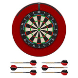 Mission Samurai 3 Dartboard Set - Dartboard, Rote Umrandung, Torus 120 Licht & 2 Sets Messing Darts