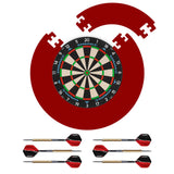 Mission Samurai 3 Dartboard Set - Dartboard, Roter Puzzle-Rahmen & 2 Sets Messing-Darts