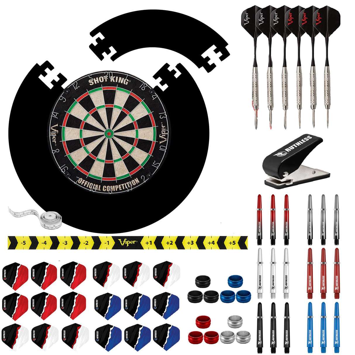 Viper Shot King Dartboard Starter Set - Dartboard, Jigsaw Surround, Darts & Zubehör