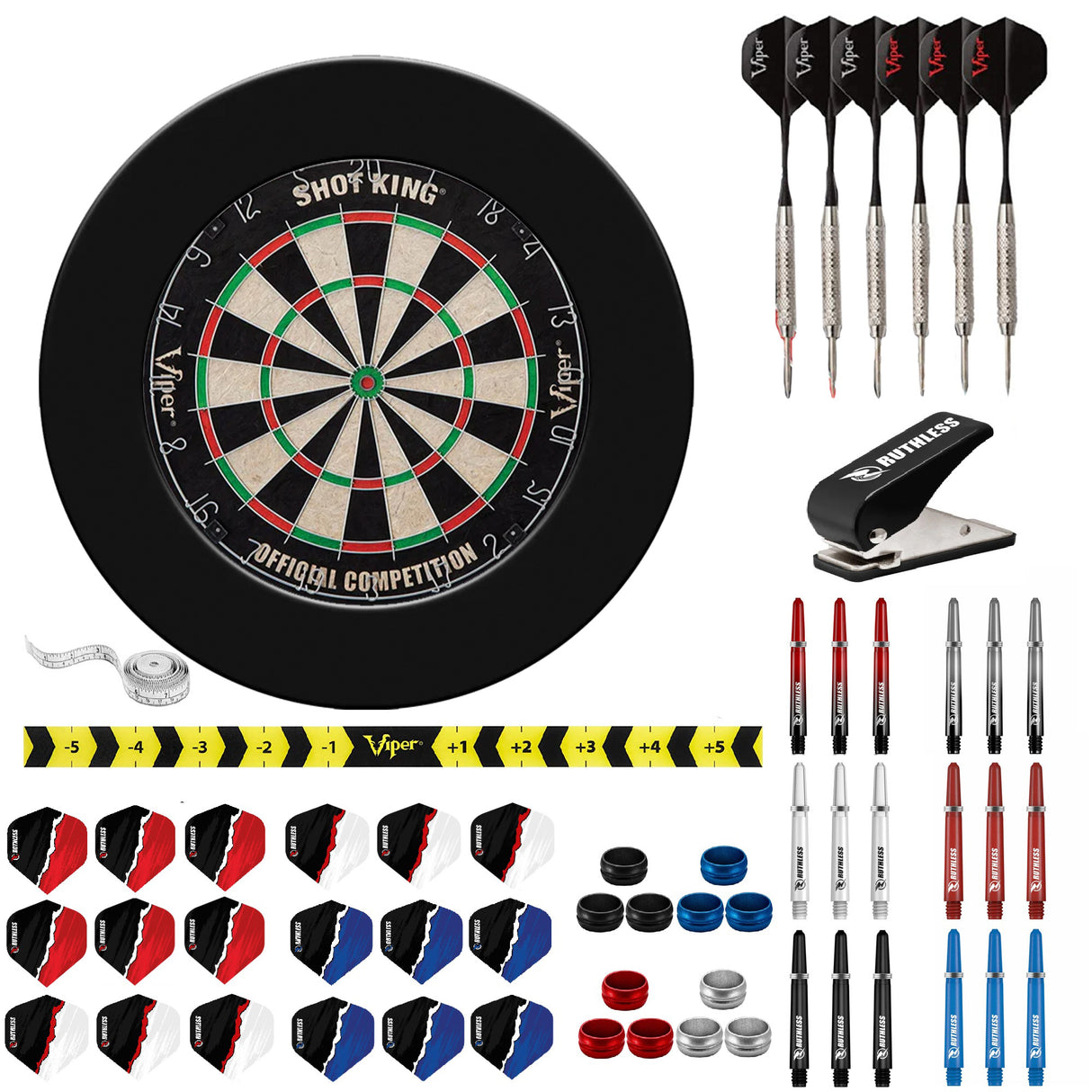 Viper Shot King Dartboard Starter Set - Dartboard, Surround, Darts & Zubehör