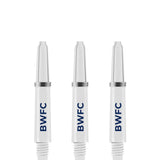 Bolton Wanderers Nylon Shafts - Dart Stems with Springs - BWFC Football - White - Medium Short