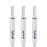 Bolton Wanderers Nylon Shafts - Dart Stems with Springs - BWFC Football - White - Medium Tweenie