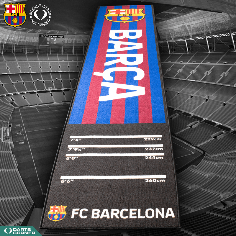 *FC Barcelona - Official Licensed BARÃ‡A - Carpet Dart Mat - 290cm x 60cm - Striped with Crest