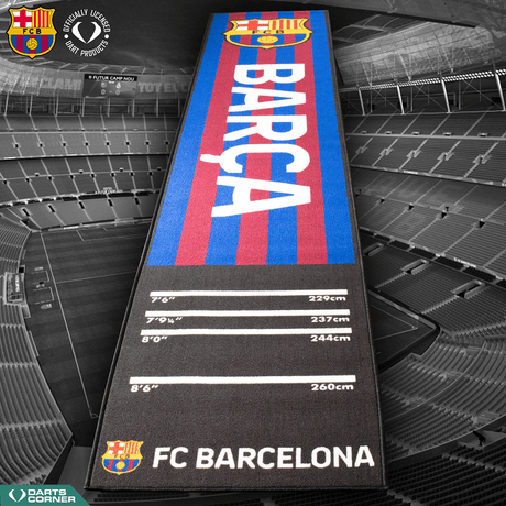 *FC Barcelona - Official Licensed BARÃ‡A - Carpet Dart Mat - 290cm x 60cm - Striped with Crest
