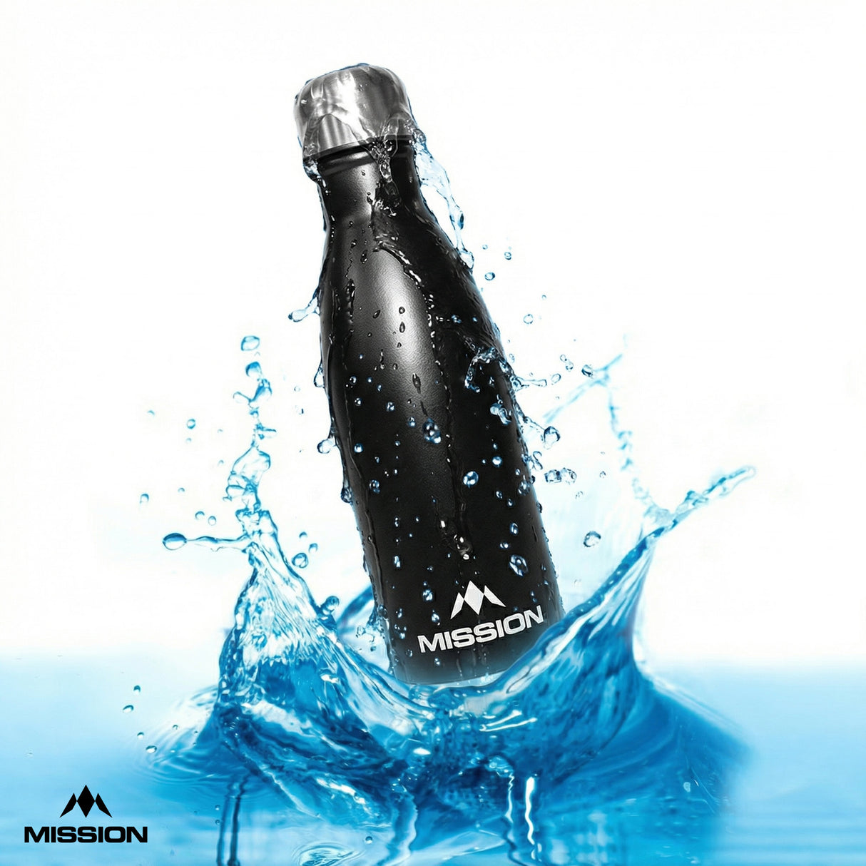 Mission Wasserflasche - Edelstahl - 500ml - Schwarz