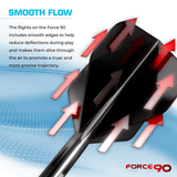 Mission Force 90 - New Moulded Flight & Shaft System - Black - Standard No6