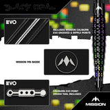 Mission Black Opal Darts - Stahlspitze - 95% Tungsten - Schwarz & Koralle PVD