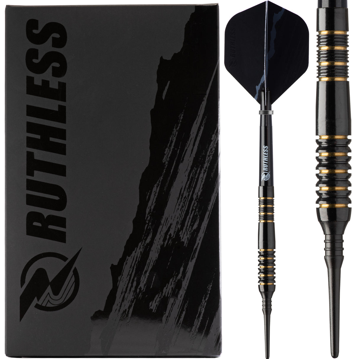 *Ruthless Black Wolf Darts – Weiche Spitze Wolfram – BW 16,0 g – Goldring – 18 g