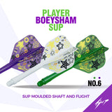 Caliburn SUP Dart Flights - Formgepresster Schaft & Flight - Boeysham - Standard No6