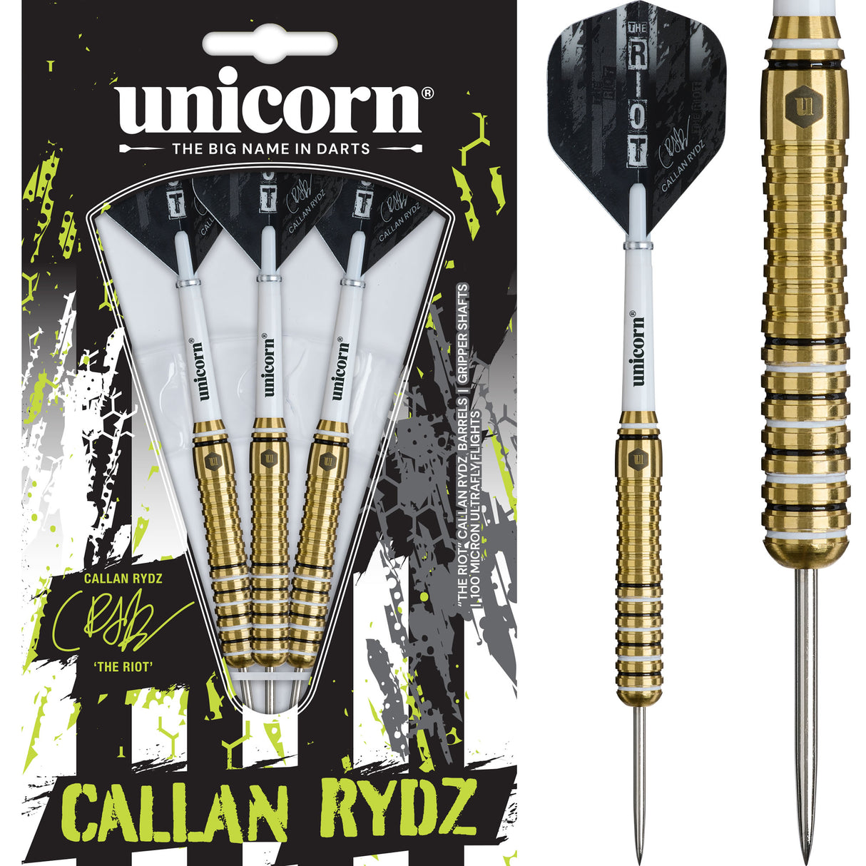 Unicorn Callan Rydz Darts - Stahlspitze - Messing
