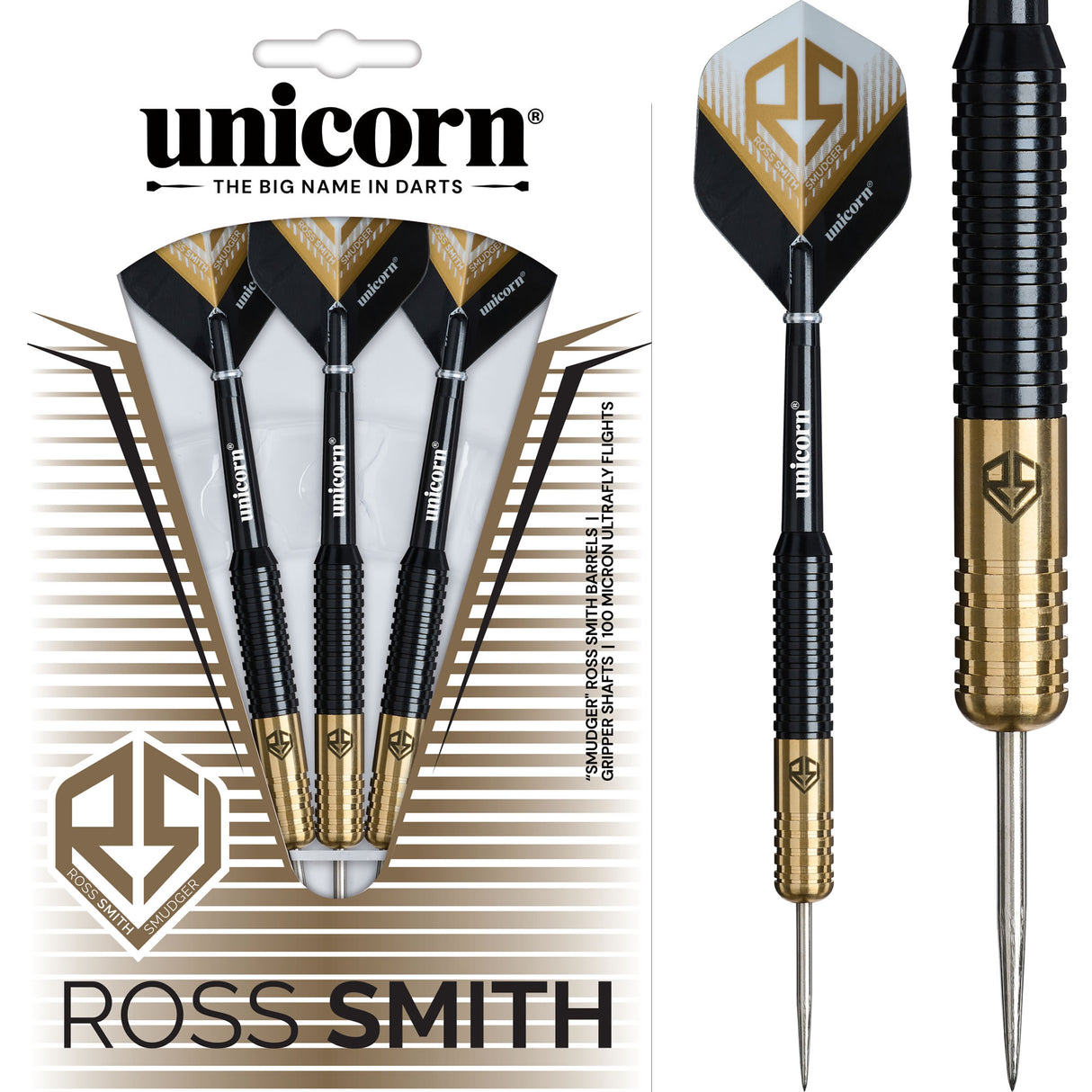 Unicorn Ross Smith Darts - Stahlspitze - Messing