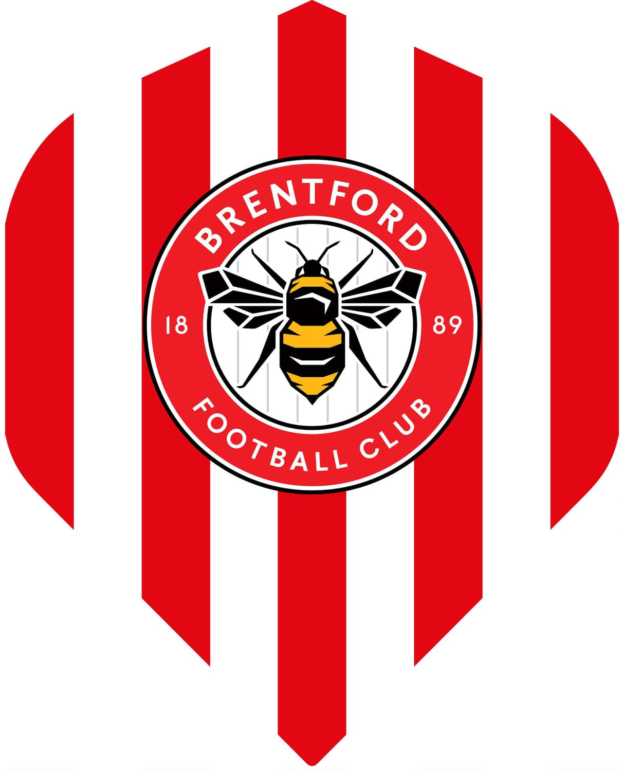 Brentford FC – Offiziell lizenziert – The Bees – Dart Flights – Nr. 2 – Std – F1 – Streifen