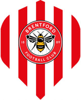 Brentford FC – Offiziell lizenziert – The Bees – Dart Flights – Nr. 2 – Std – F1 – Streifen