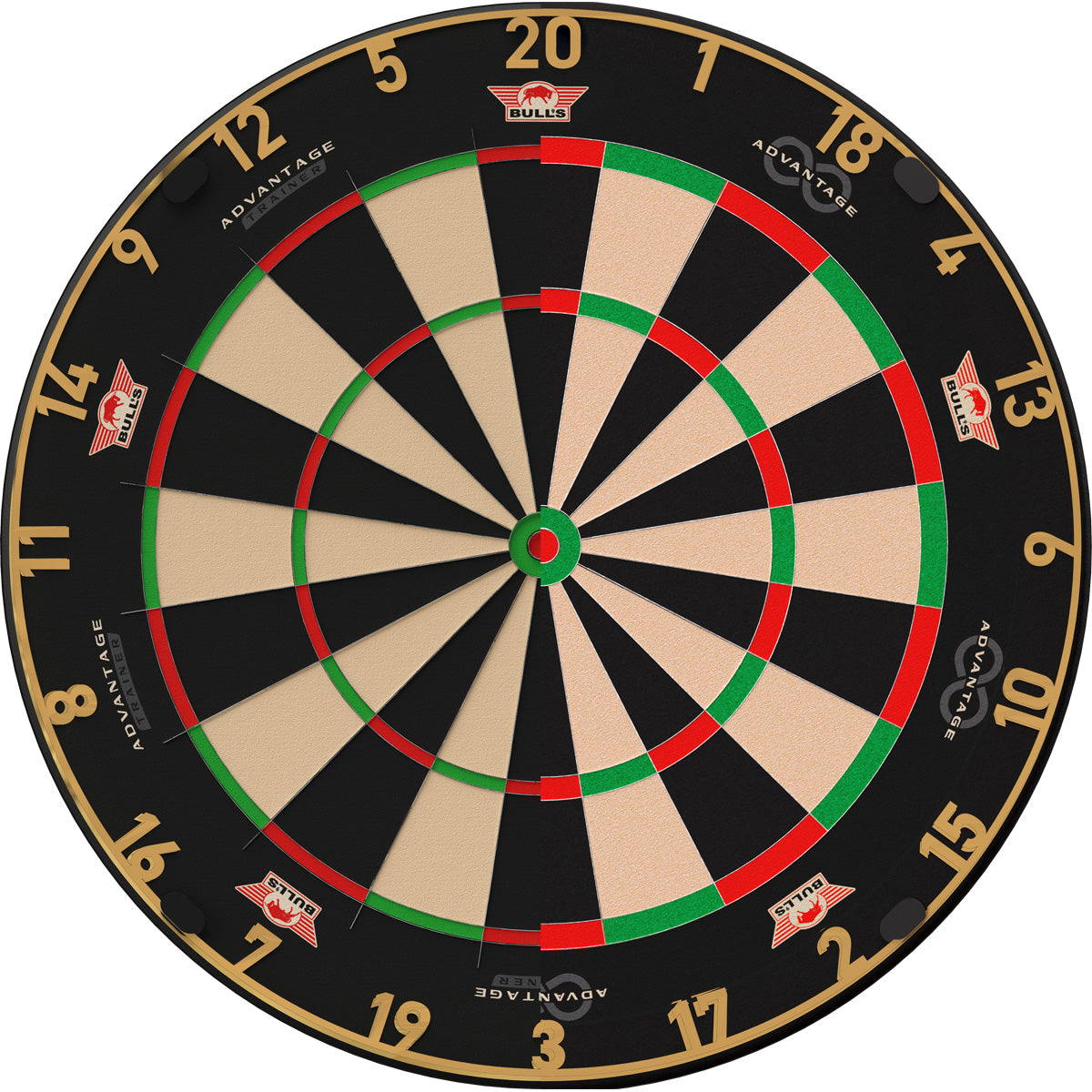 Bulls Advantage Gold Trainer Dartboard - Dünnere Doubles & Trebles