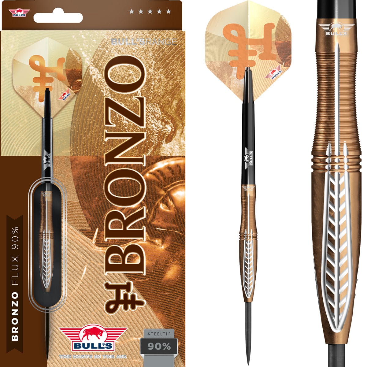 Bulls Bronzo Darts - Stahlspitze - 90% Tungsten - Flux