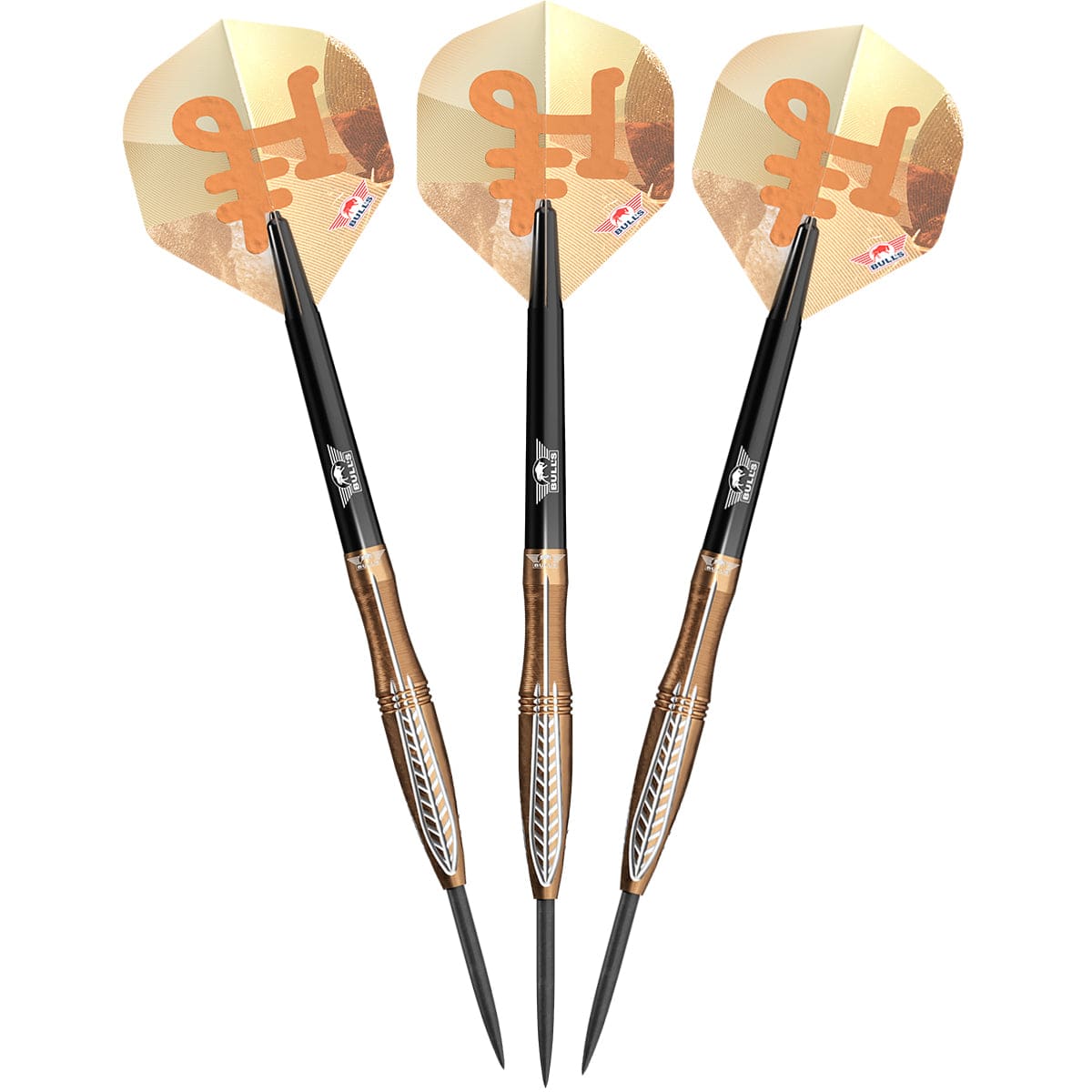 Bulls Bronzo Darts - Stahlspitze - 90% Tungsten - Flux