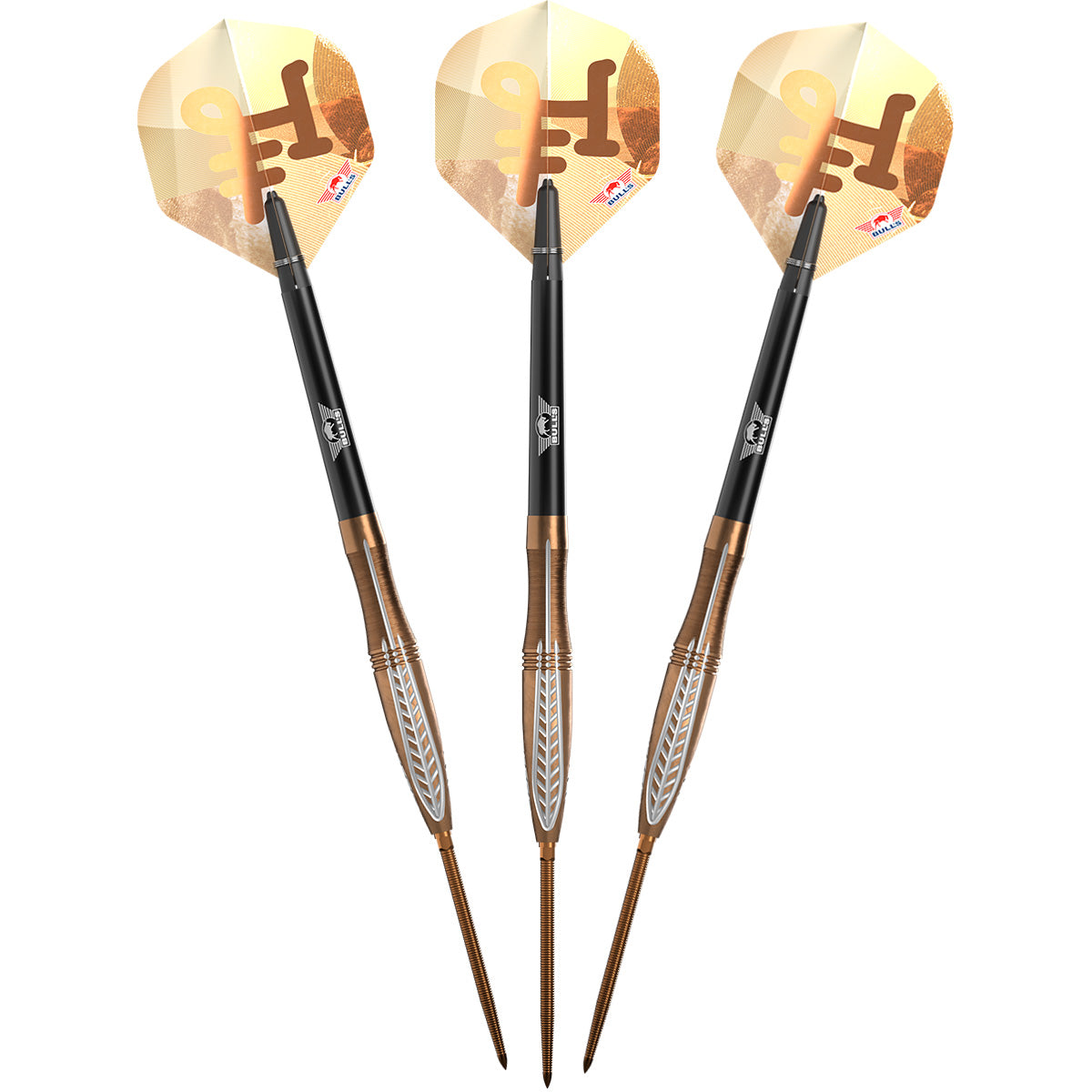Bulls Bronzo CP Darts - Stahlspitze - 90% Tungsten - Flux