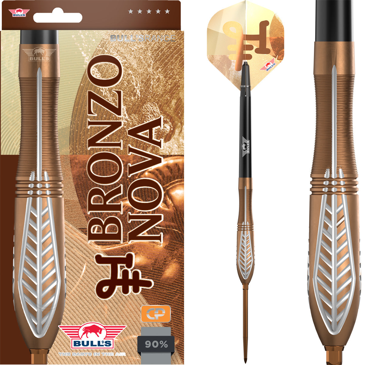 Bulls Bronzo CP Darts - Stahlspitze - 90% Tungsten - Nova