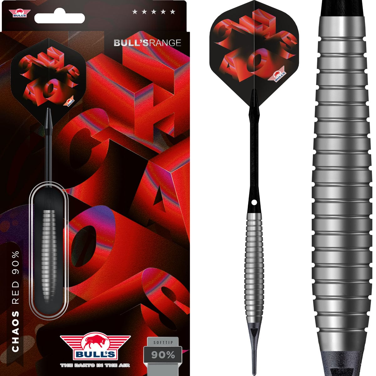 Bulls Chaos Darts - Welche Spitze - 90% Tungsten - Rot