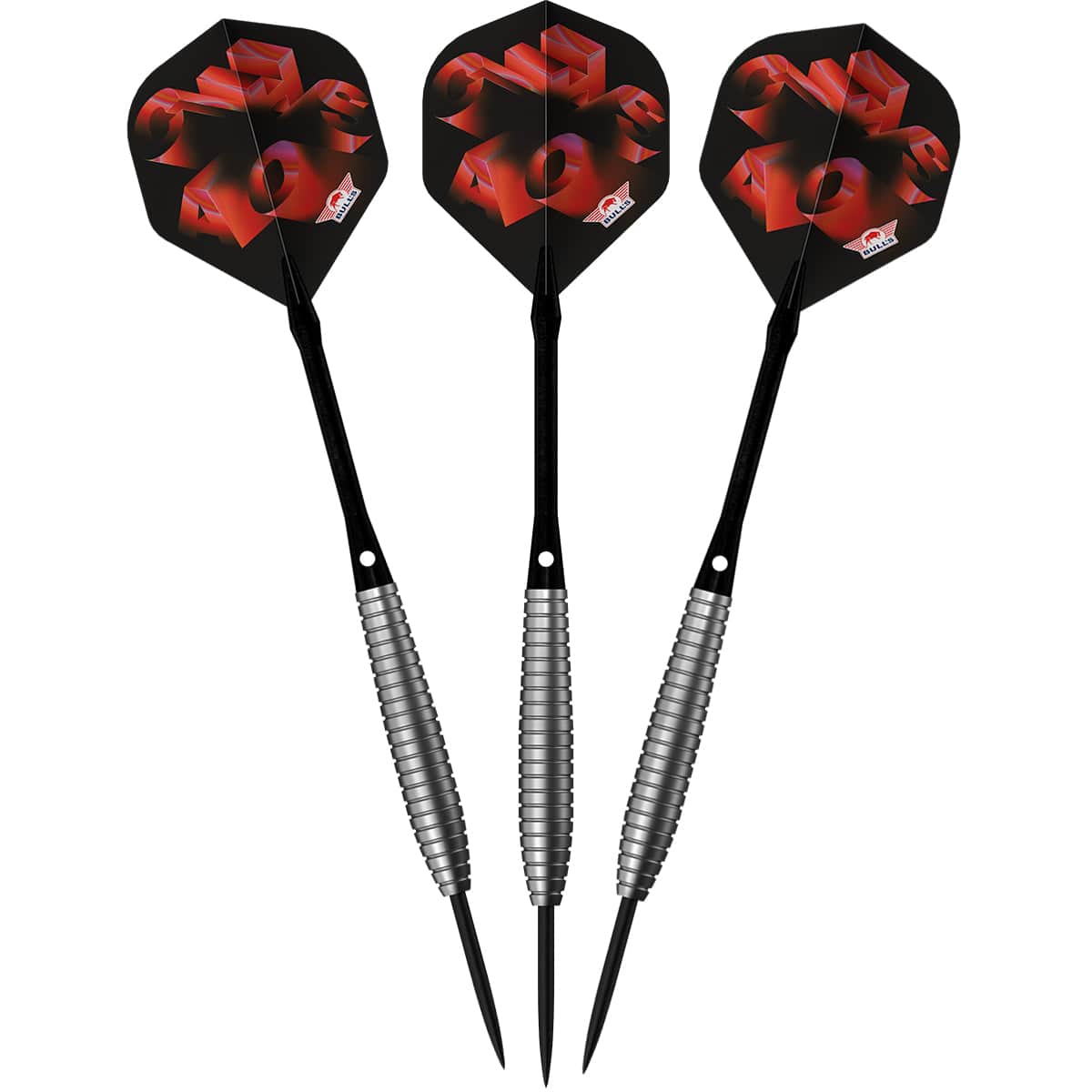Bulls Chaos Darts - Stahlspitze - 90% Tungsten - Rot