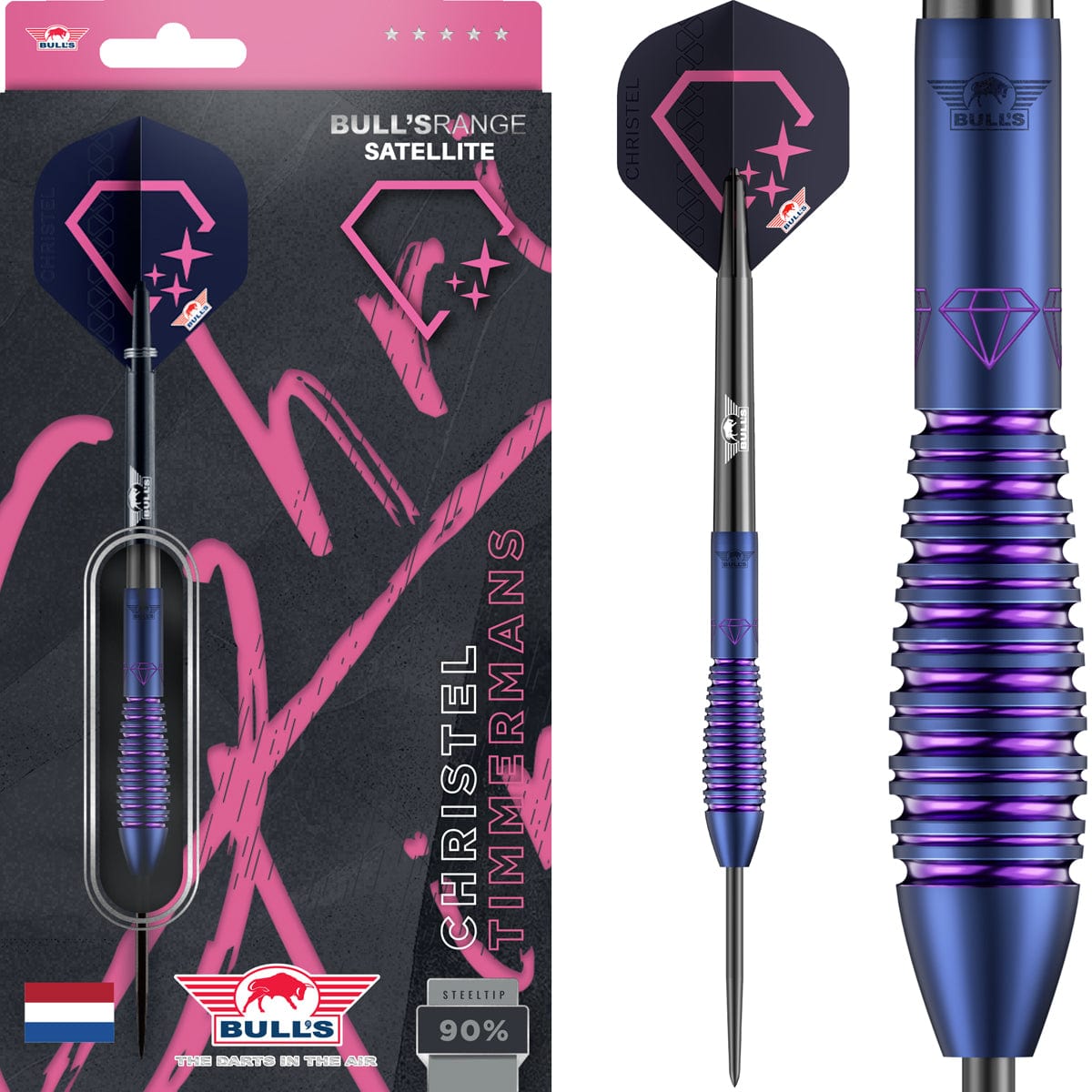 Bulls Christel Timmermans Darts - Stahlsptize - 90% Tungsten - 25g