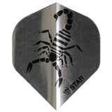 BULL'S B-Star Dart Flights - 100 Mikron - A-Std - Scorpion - Weiß