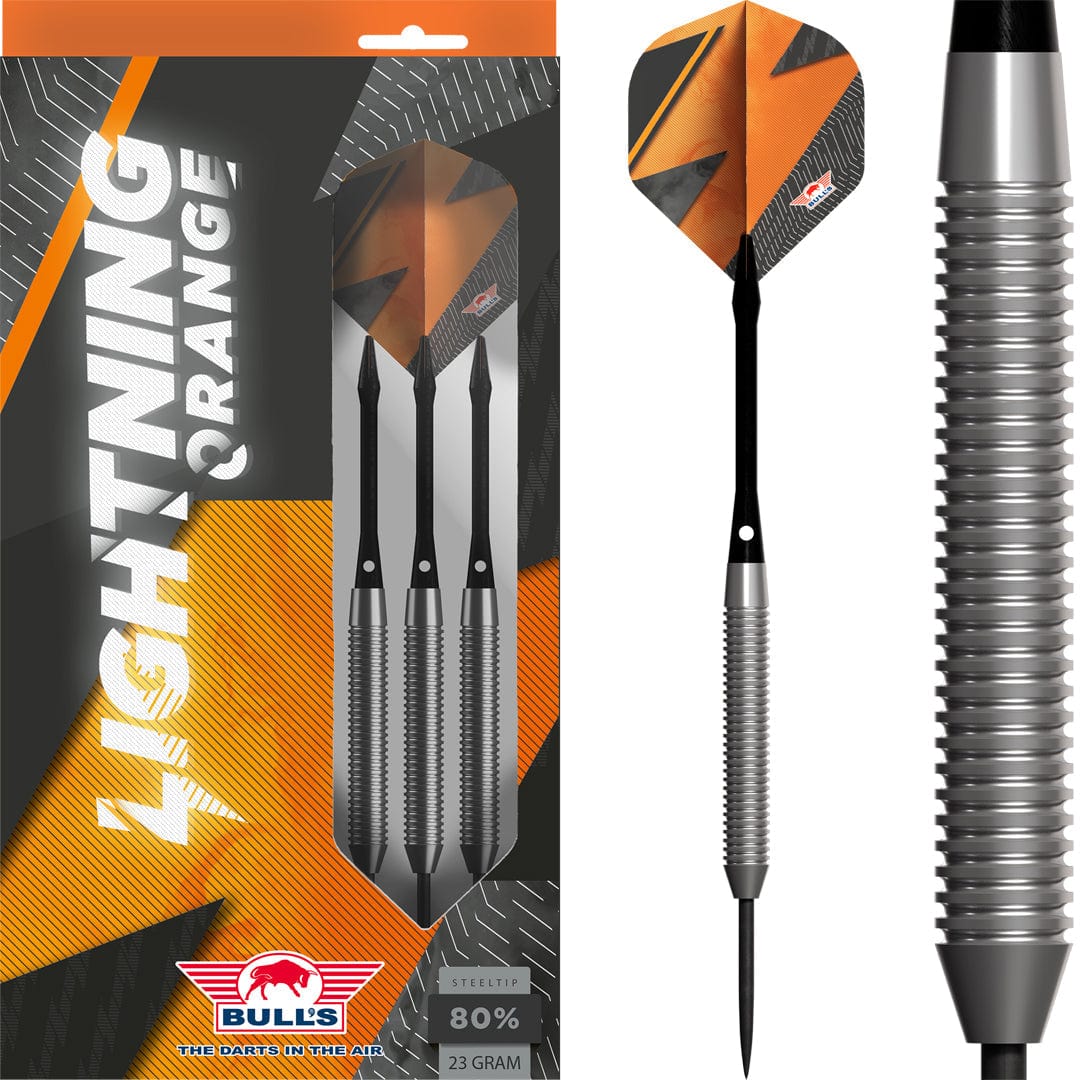 Bulls Lightning Orange Darts – Stahlspitze – 80 % Wolfram