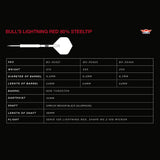 Bulls Lightning Red Darts – Stahlspitze – 80 % Wolfram