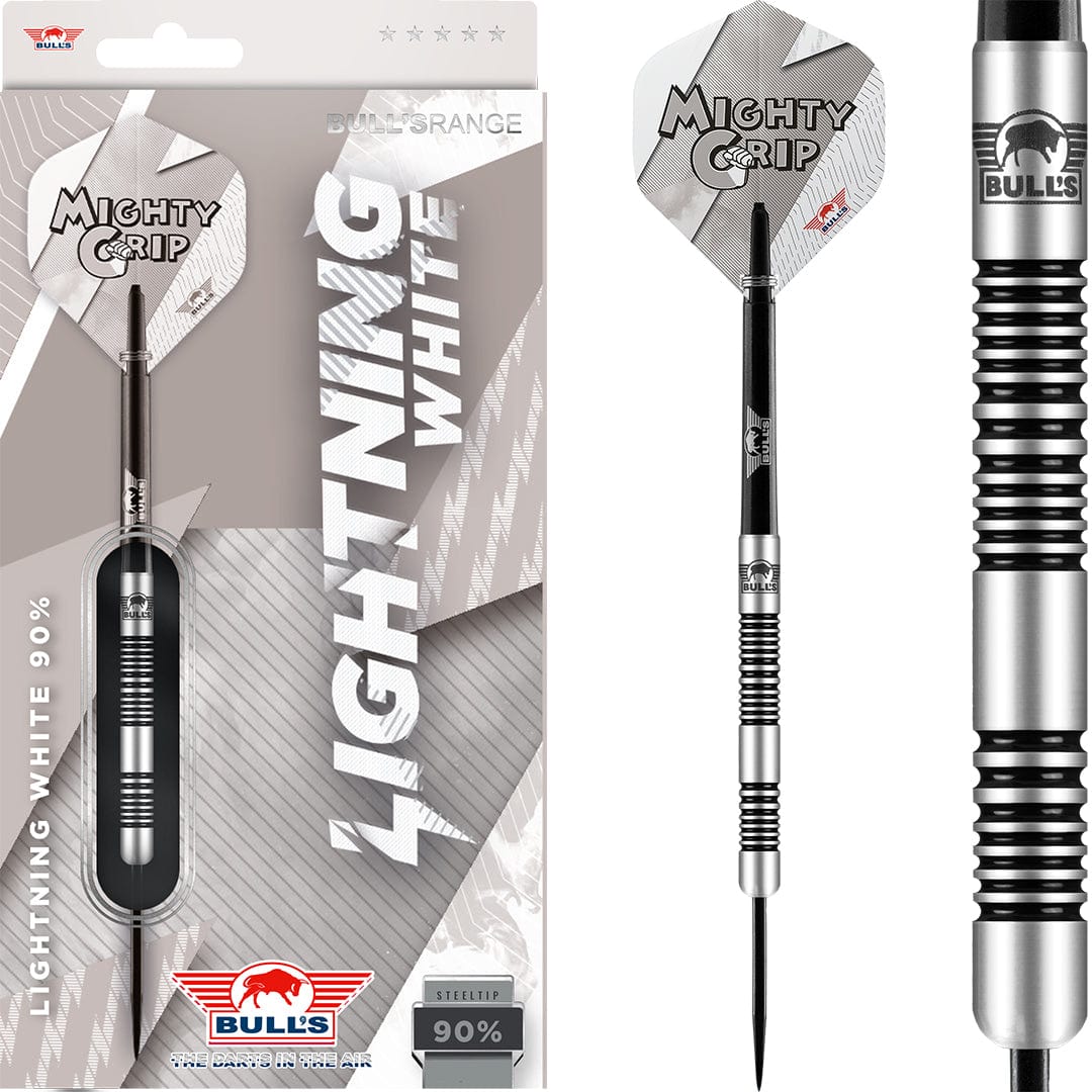 Bulls White Lightning Darts – Stahlspitze – 90 % Wolfram