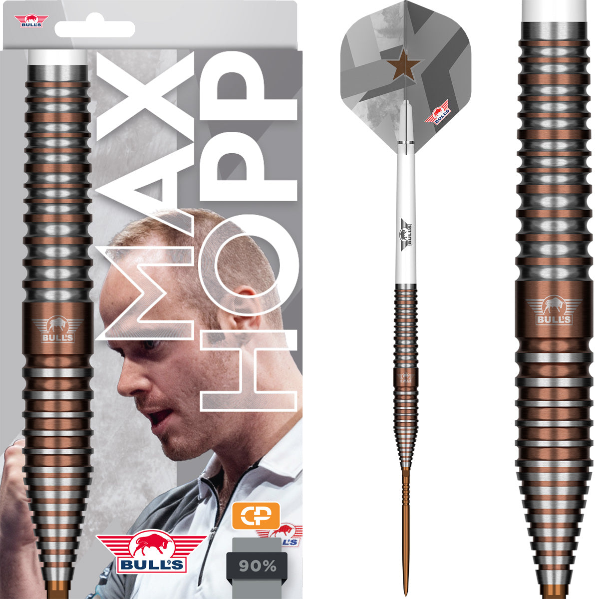 Bulls Max Hopp CP Darts - Stahlspitze - 90% Tungsten - E5