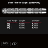 Bulls Prime CP Darts - Stahlspitze - 90% Tungsten - Nur Barrels - Gerade