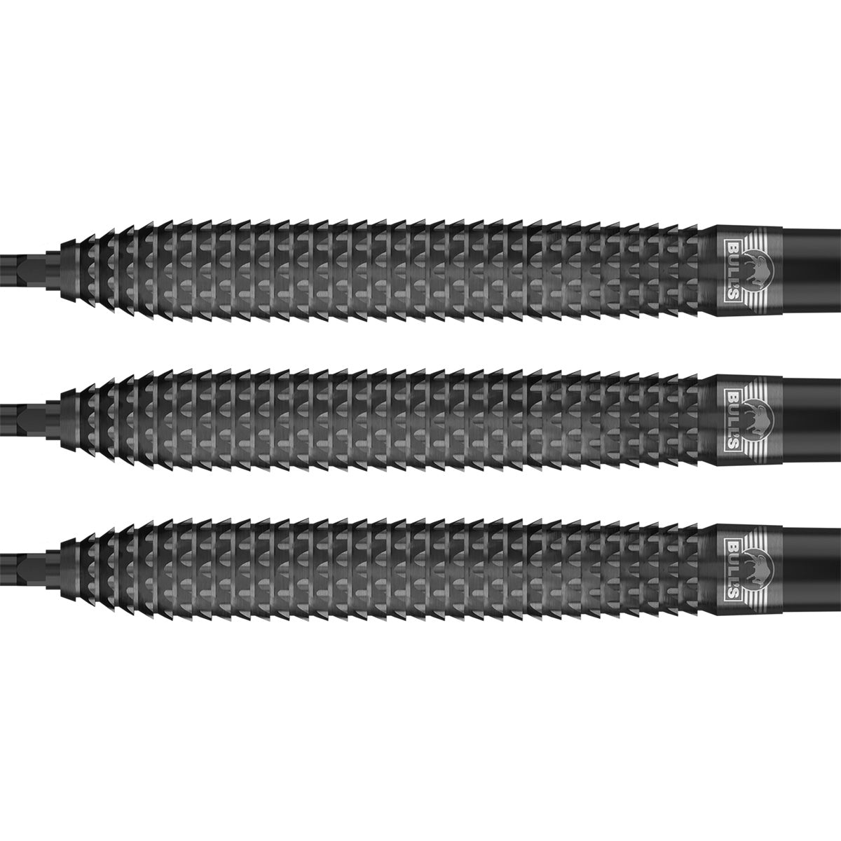 Bulls Shark Pro CP Darts - Stahlspitze - 90% Tungsten - Schwarz