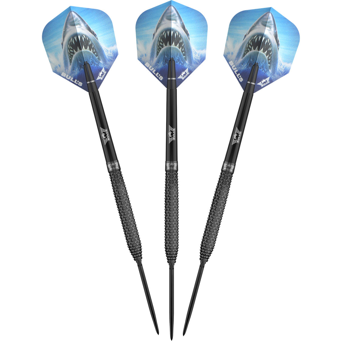 Bulls Shark Pro CP Darts - Stahlspitze - 90% Tungsten - Schwarz
