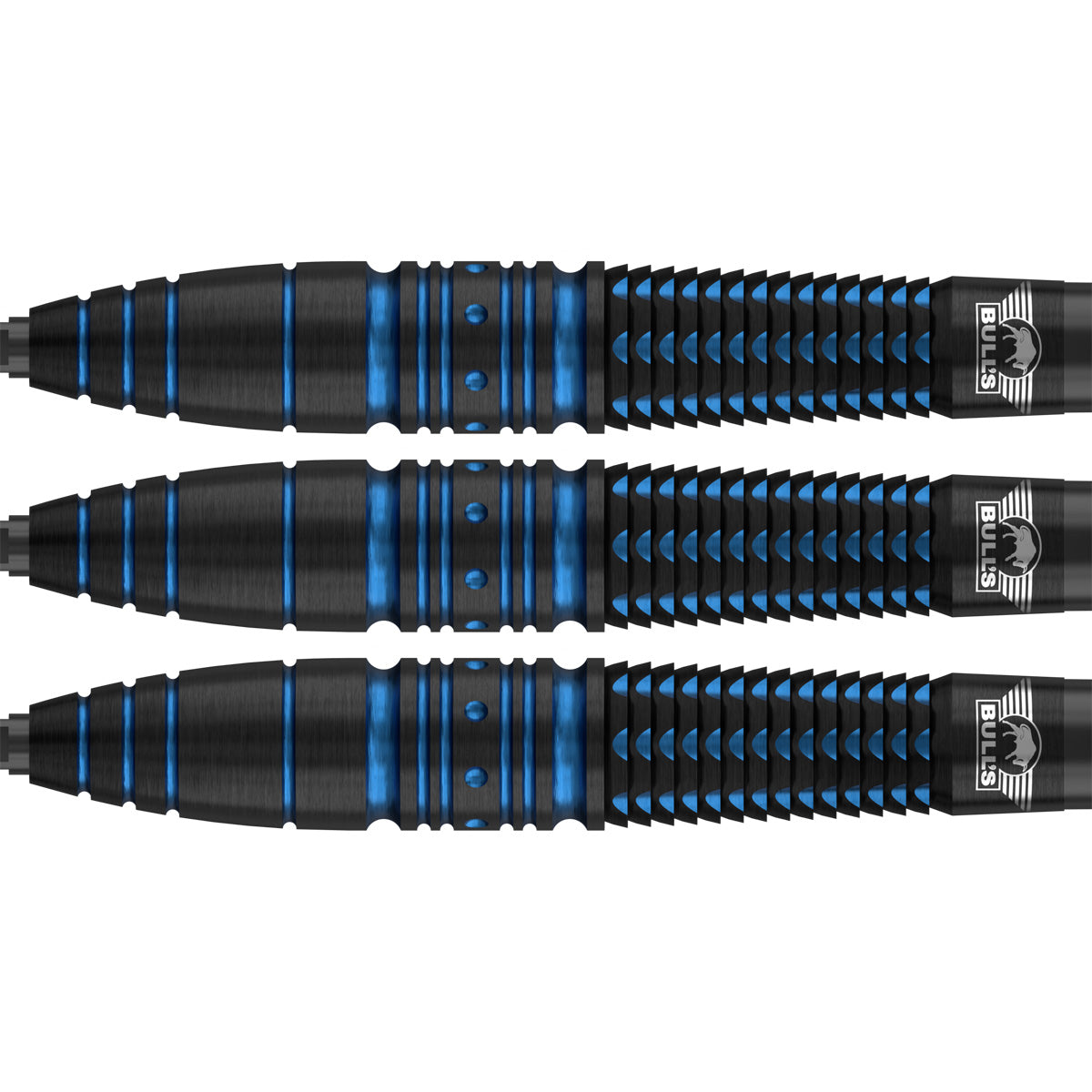 Bulls Smoke CP Darts - Stahlspitze - 90% Tungsten - Blau Frost