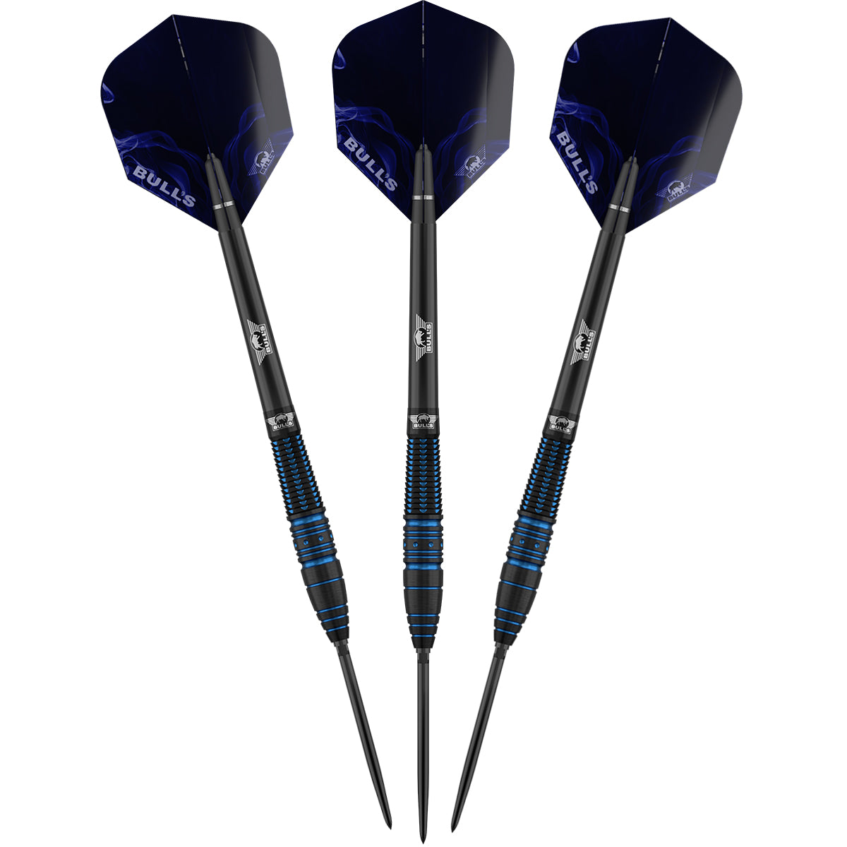 Bulls Smoke CP Darts - Stahlspitze - 90% Tungsten - Blau Frost