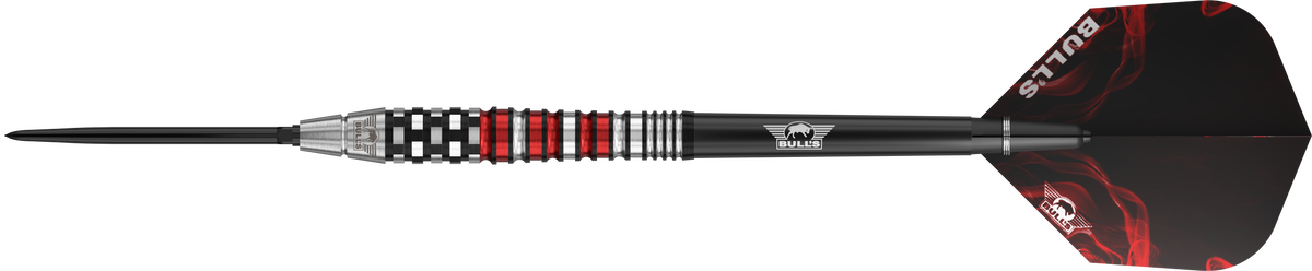 Bulls Smoke CP Darts - Stahlspitze - 90% Tungsten - Rot Flare