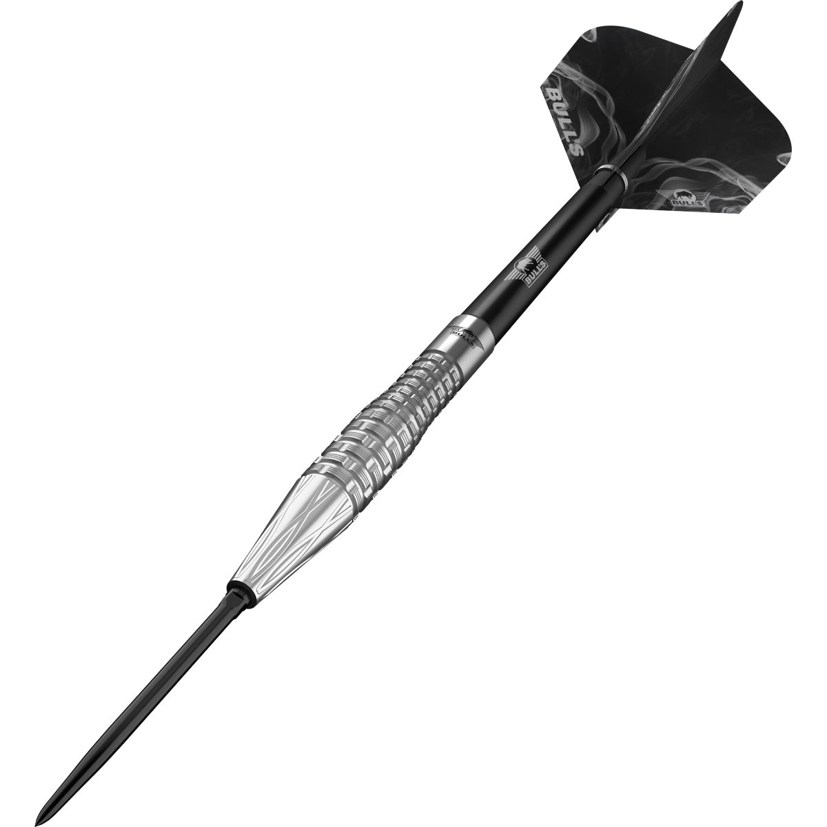 Bulls Smoke CP Darts - Stahlspitze - 90% Tungsten - Silber Asche