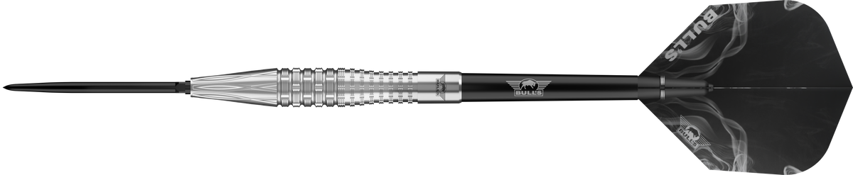 Bulls Smoke CP Darts - Stahlspitze - 90% Tungsten - Silber Asche