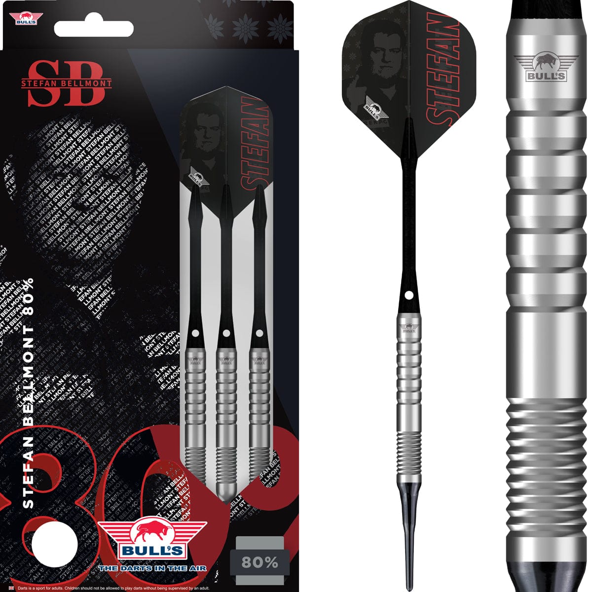 Bulls Stefan Bellmont Darts - Welche Spitze - 80% Tungsten - 18g