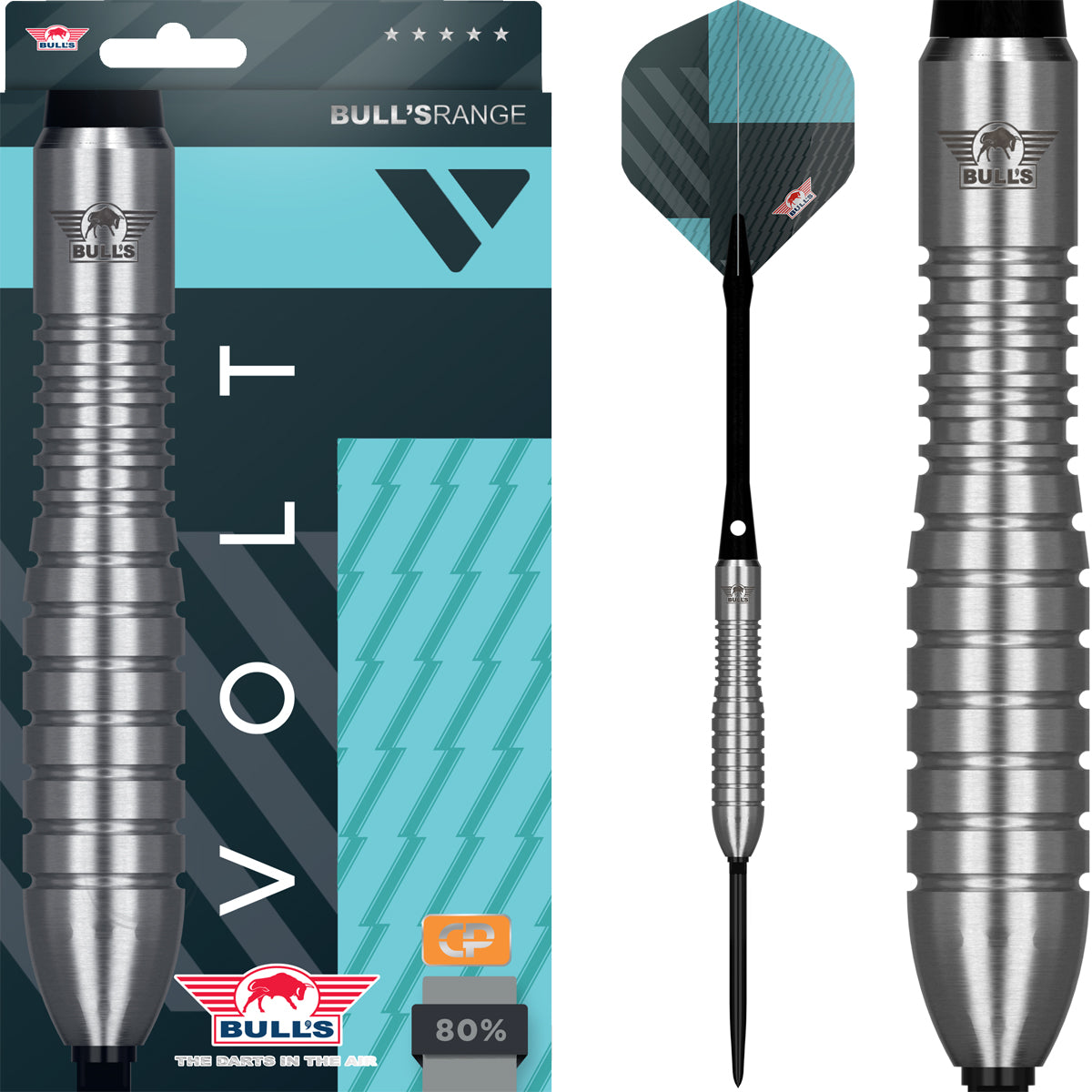 Bulls Volt CP Darts - Stahlspitze - 80% Tungsten - Blau