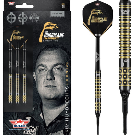 Bulls Kim Huybrechts Darts - Soft Tip - 90% - Black E2 19g