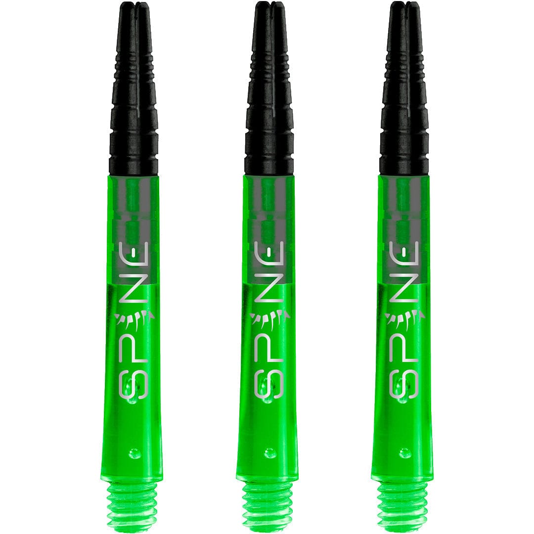 Bulls Spine Dart Shafts - Polycarbonate with Aluminium Top - Green Medium