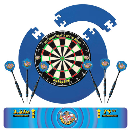 *Bullseye Home Darts Centre - Surround, Dartboard, 6 Darts - Bully Logo