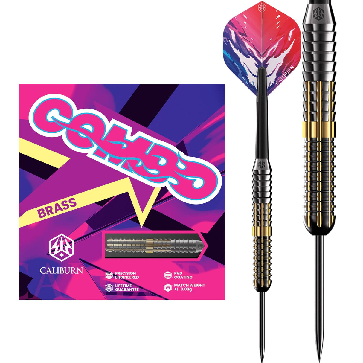 Caliburn Combo Darts - Steel Tip - Brass - C2 - 22g