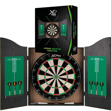 XQMax - Home Darts Centre - Cabinet with Dartboard and Darts - Black